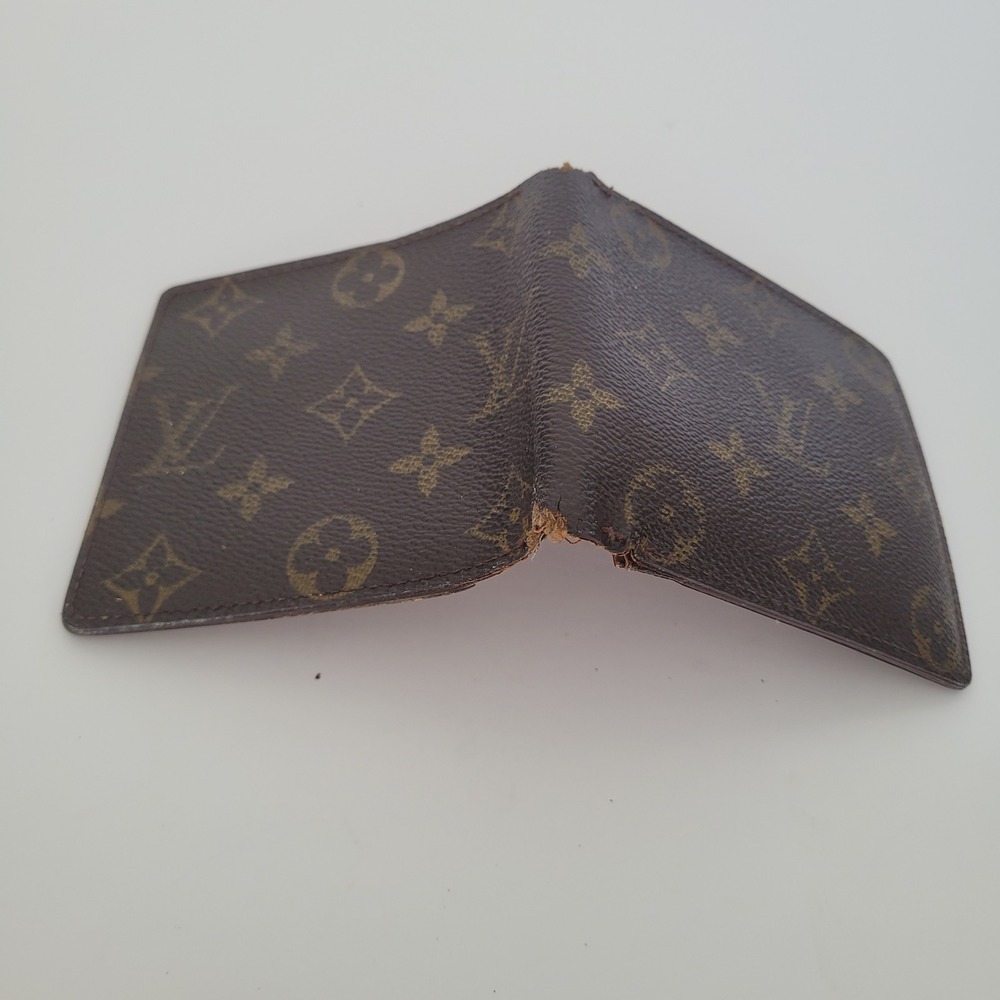 Louis Vuitton Monogram Bifold Wallet Brown Canvas Vintage M61665 - Picture 7 of 14